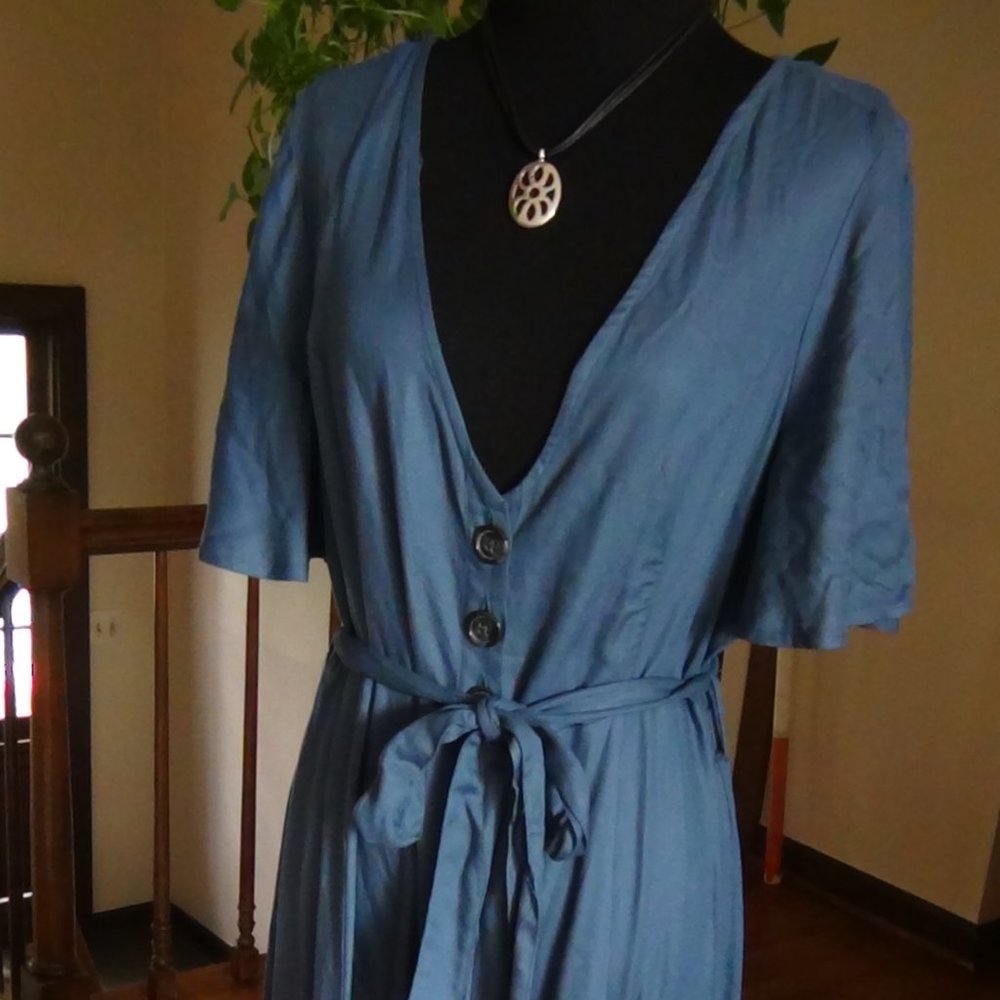 Blue Rain Women's Dress-FREE necklace included